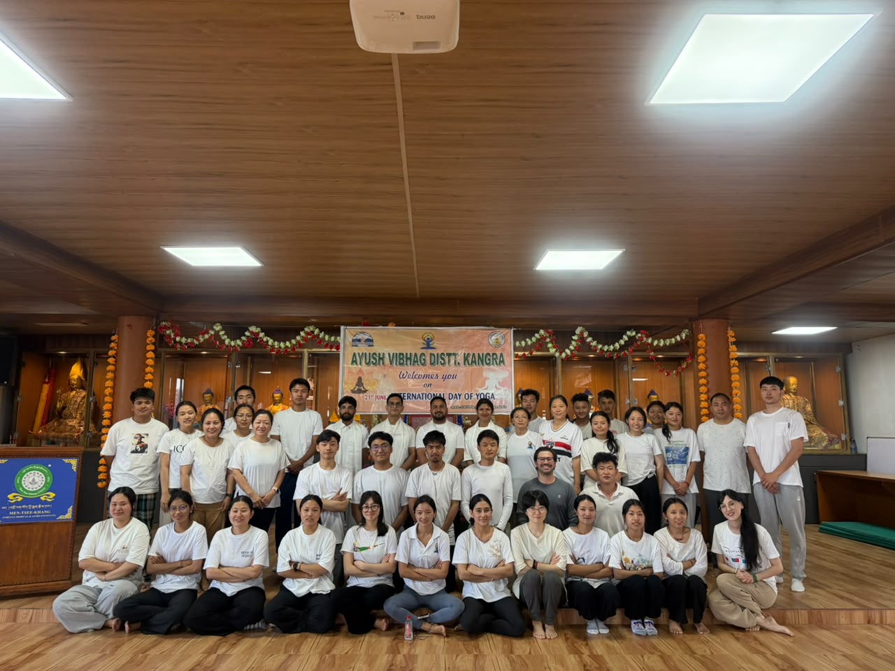 Read more about the article Celebration of the 12th International Day of Yoga at Men-Tsee-Khang Sowa Rigpa Medical College, Dharamshala